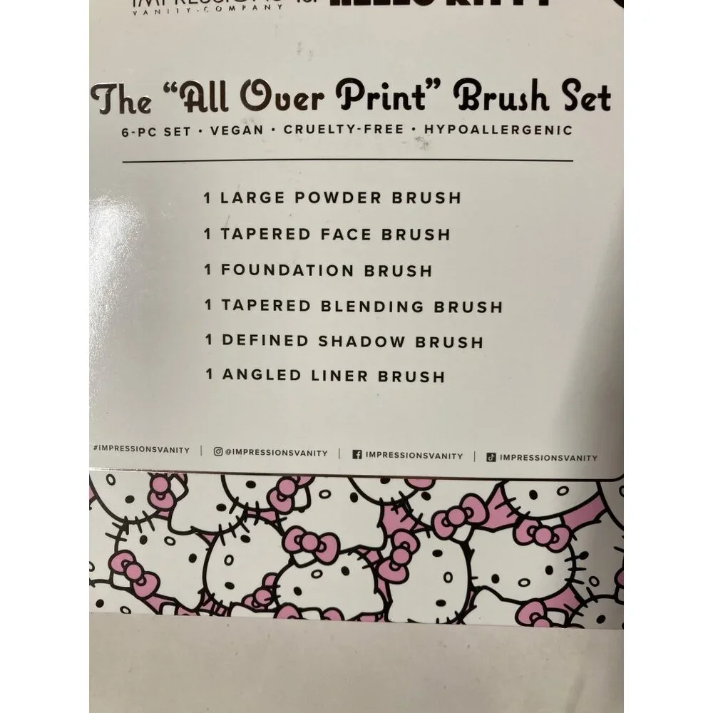 Limited Edition Hello Kitty Makeup Brush Set Lot 6 Sets New In Box